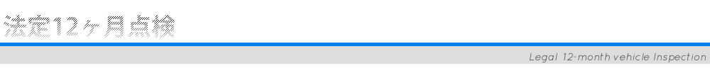 法定１２ヶ月点検